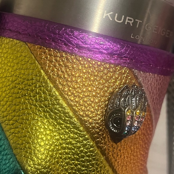 Kurt Geiger Rainbow Mini Bag with Chain Strap (wine cup) - Picture 3 of 6